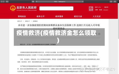 疫情救济(疫情救济金怎么领取)-第2张图片