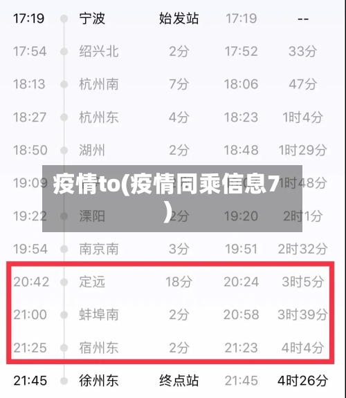 疫情to(疫情同乘信息7)