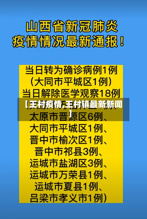 【王村疫情,王村镇最新新闻】