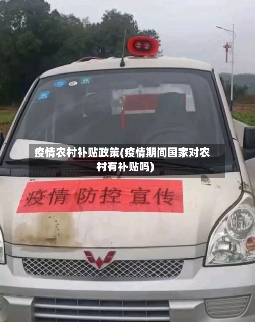 疫情农村补贴政策(疫情期间国家对农村有补贴吗)-第2张图片