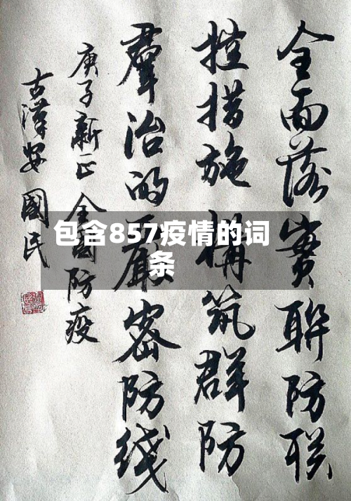 包含857疫情的词条