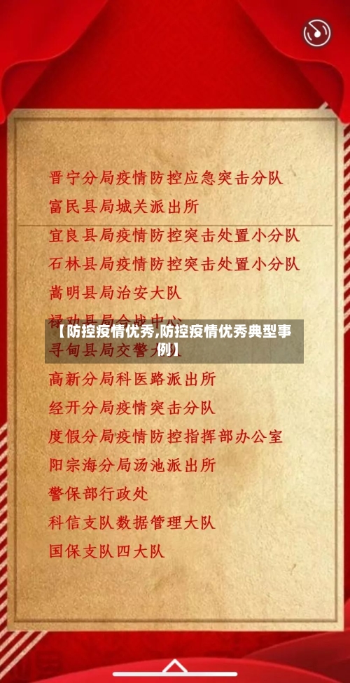 【防控疫情优秀,防控疫情优秀典型事例】-第2张图片