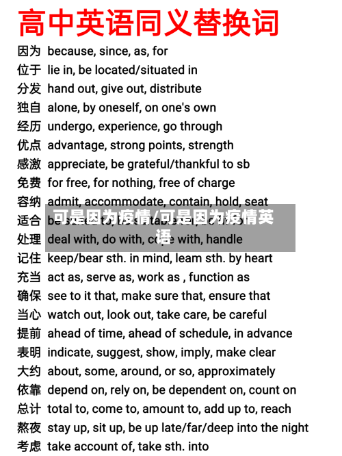 可是因为疫情/可是因为疫情英语-第2张图片