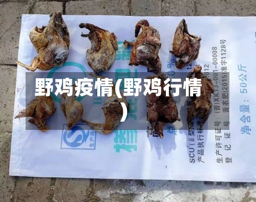 野鸡疫情(野鸡行情)-第2张图片