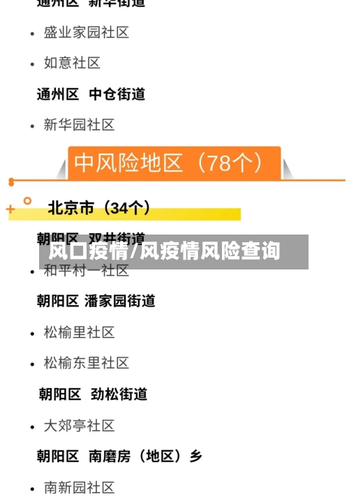 风口疫情/风疫情风险查询-第2张图片