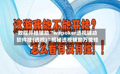 教程开挂辅助“wepoker透视辅助软件挂(透视)”揭秘透视辅助万能挂-第2张图片