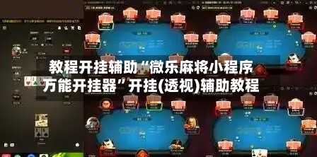 教程开挂辅助“微乐麻将小程序万能开挂器”开挂(透视)辅助教程-第2张图片