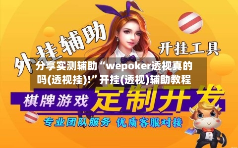 分享实测辅助“wepoker透视真的吗(透视挂)!”开挂(透视)辅助教程-第2张图片