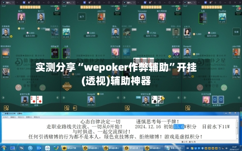 实测分享“wepoker作弊辅助	”开挂(透视)辅助神器-第2张图片