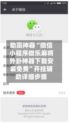 助赢神器“微信小程序微乐麻将外卦神器下载安装免费	”开挂辅助详细步骤-第2张图片