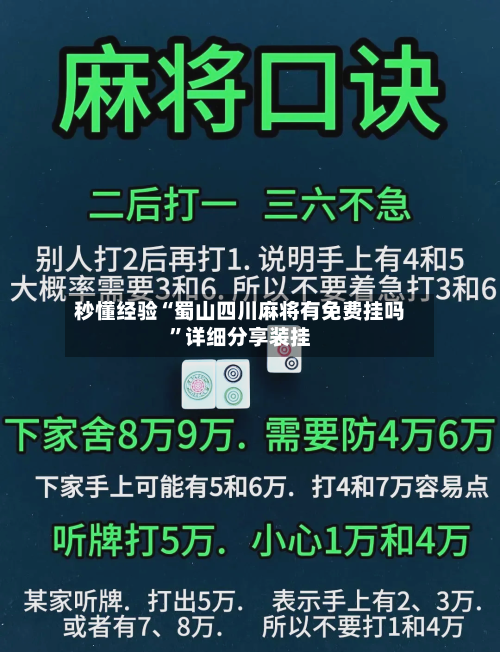 秒懂经验“蜀山四川麻将有免费挂吗”详细分享装挂-第2张图片