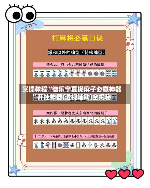 实操教程“微乐宁夏捉麻子必赢神器	”开挂神器{透视辅助}全揭秘-第2张图片