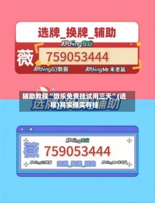 辅助教程“微乐免费挂试用三天”(透视)其实确实有挂-第2张图片