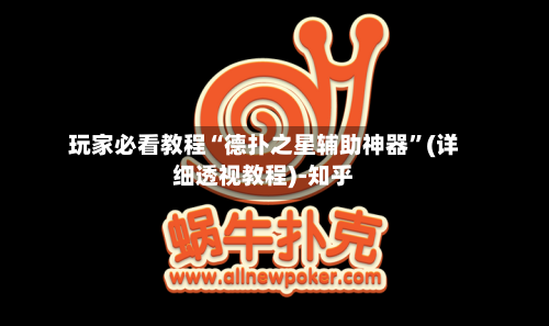 玩家必看教程“德扑之星辅助神器”(详细透视教程)-知乎