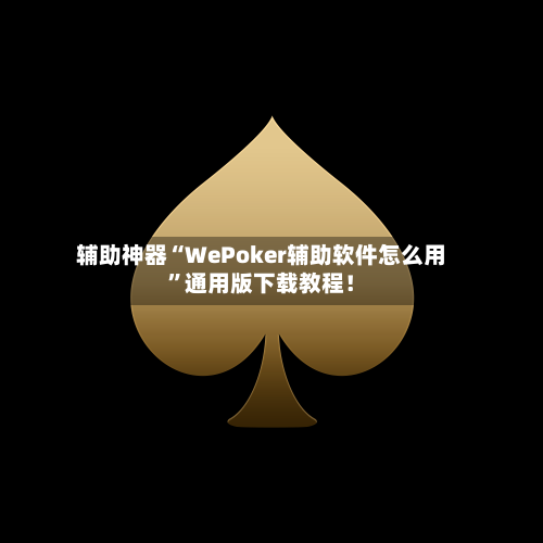 辅助神器“WePoker辅助软件怎么用”通用版下载教程！-第2张图片