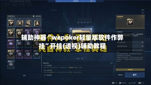 辅助神器“wepoker轻量版软件作弊挂	”开挂(透视)辅助教程-第2张图片