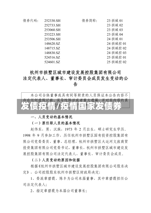 发债疫情/疫情国家发债券