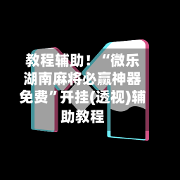 教程辅助！“微乐湖南麻将必赢神器免费”开挂(透视)辅助教程-第2张图片