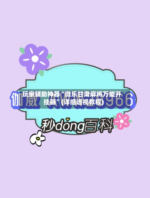 玩家辅助神器“微乐甘肃麻将万能开挂器”(详细透视教程)