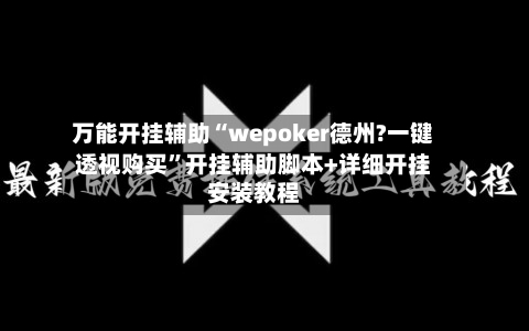 万能开挂辅助“wepoker德州?一键透视购买”开挂辅助脚本+详细开挂安装教程
