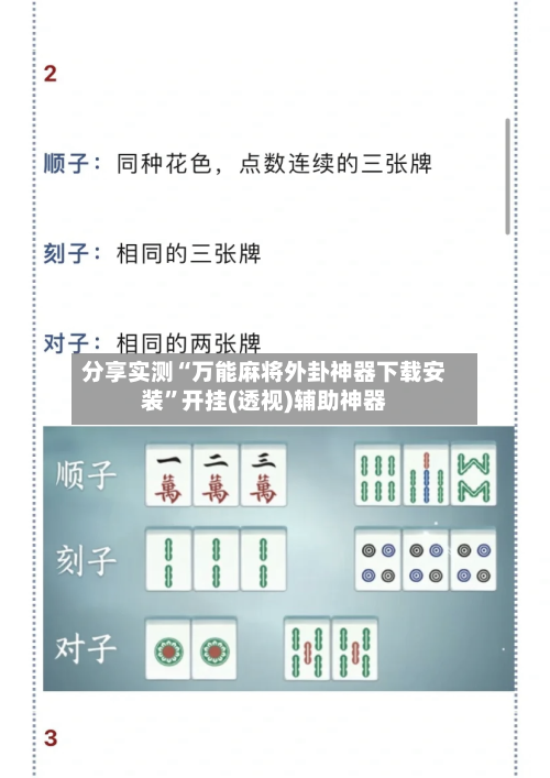 分享实测“万能麻将外卦神器下载安装	”开挂(透视)辅助神器-第3张图片