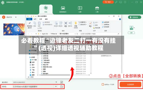 必看教程“边锋老友二打一有没有挂”(透视)详细透视辅助教程-第2张图片