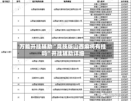 万能开挂辅助“竞技版山西麻将有挂吗”开挂辅助详细-第2张图片
