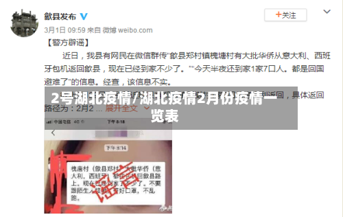 2号湖北疫情/湖北疫情2月份疫情一览表