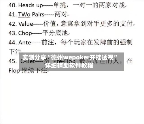 实测分享“德州wepoker开挂透视”详细辅助软件教程