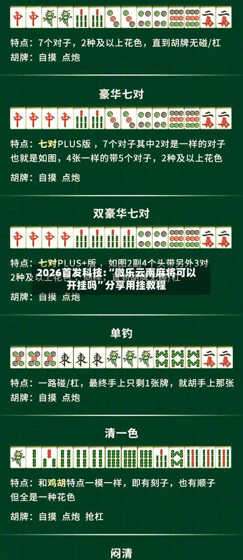2026首发科技:“微乐云南麻将可以开挂吗”分享用挂教程-第3张图片