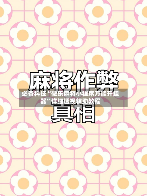 必备科技“微乐麻将小程序万能开挂器”详细透视辅助教程-第2张图片