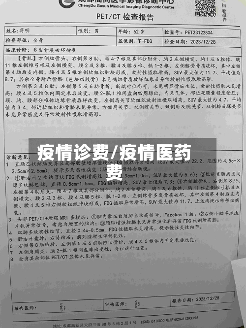 疫情诊费/疫情医药费