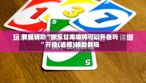 教程辅助“微乐甘肃麻将可以开挂吗”开挂(透视)辅助教程