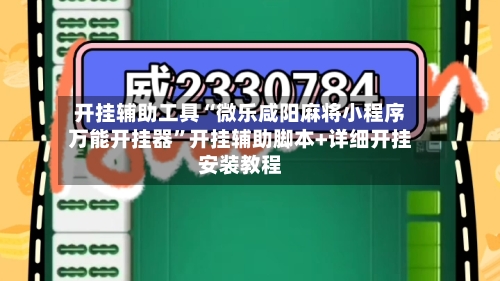 开挂辅助工具“微乐咸阳麻将小程序万能开挂器”开挂辅助脚本+详细开挂安装教程-第3张图片