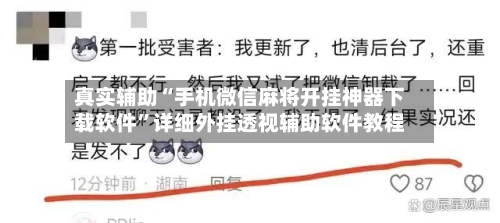 真实辅助“手机微信麻将开挂神器下载软件”详细外挂透视辅助软件教程-第3张图片