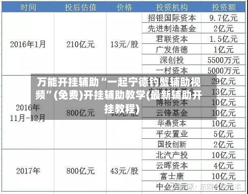 万能开挂辅助“一起宁德钓蟹辅助视频	”(免费)开挂辅助教学(最新辅助开挂教程)-第2张图片
