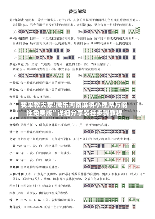 我来教大家!微乐河南麻将小程序万能挂免费版”详细分享装挂步骤教程