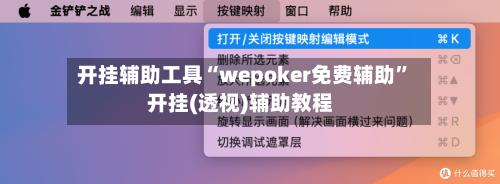 开挂辅助工具“wepoker免费辅助”开挂(透视)辅助教程