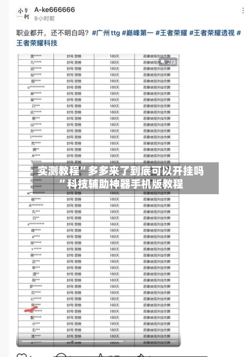 实测教程”多多来了到底可以开挂吗”科技辅助神器手机版教程-第3张图片