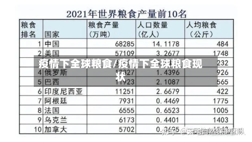 疫情下全球粮食/疫情下全球粮食现状
