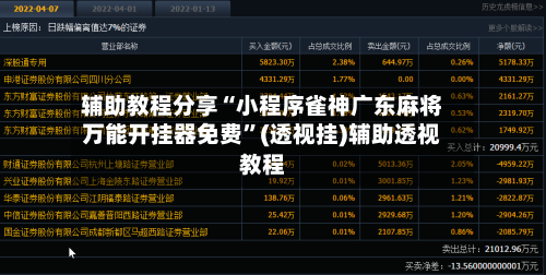 辅助教程分享“小程序雀神广东麻将万能开挂器免费”(透视挂)辅助透视教程-第3张图片