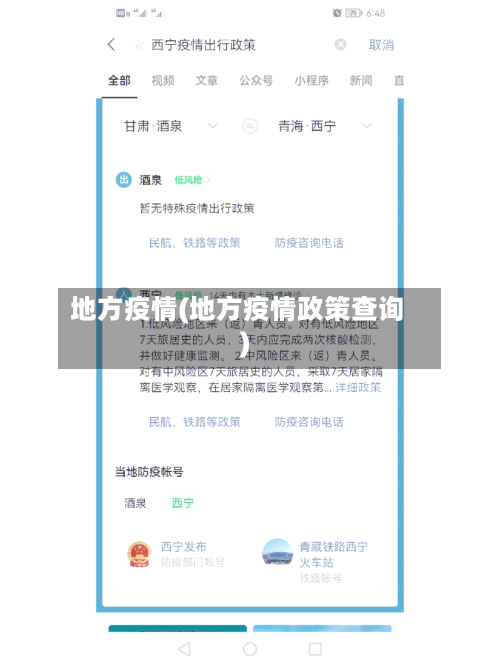 地方疫情(地方疫情政策查询)