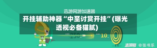 开挂辅助神器“中至讨赏开挂”(曝光透视必备猫腻)