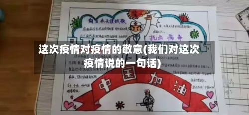 这次疫情对疫情的敬意(我们对这次疫情说的一句话)-第3张图片