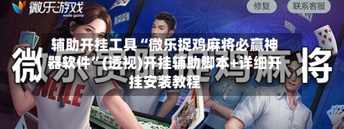 辅助开挂工具“微乐捉鸡麻将必赢神器软件”(透视)开挂辅助脚本+详细开挂安装教程-第2张图片