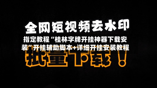 指定教程“桂林字牌开挂神器下载安装”开挂辅助脚本+详细开挂安装教程-第3张图片