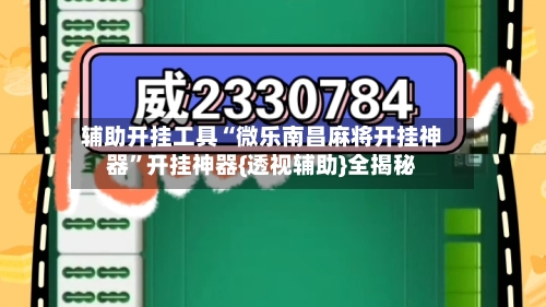 辅助开挂工具“微乐南昌麻将开挂神器”开挂神器{透视辅助}全揭秘-第2张图片