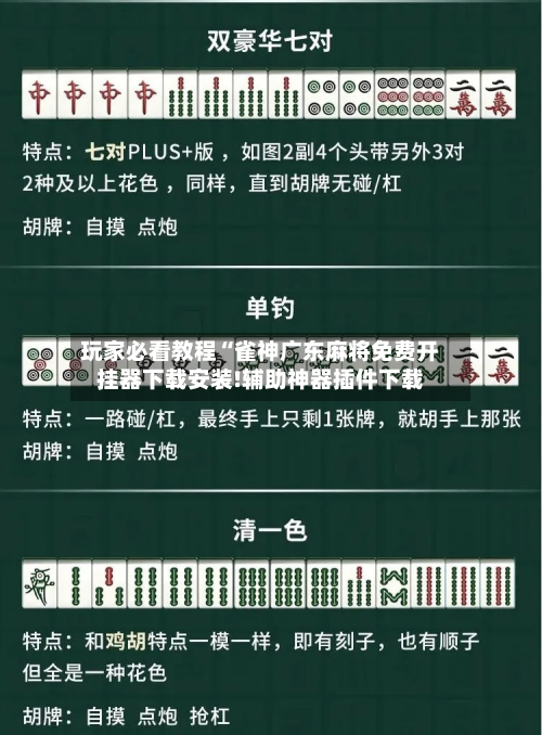 玩家必看教程“雀神广东麻将免费开挂器下载安装!辅助神器插件下载-第3张图片