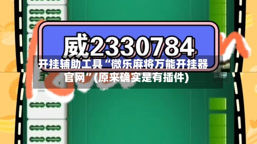 开挂辅助工具“微乐麻将万能开挂器官网”(原来确实是有插件)