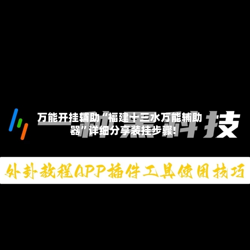 万能开挂辅助“福建十三水万能辅助器”详细分享装挂步骤!-第3张图片